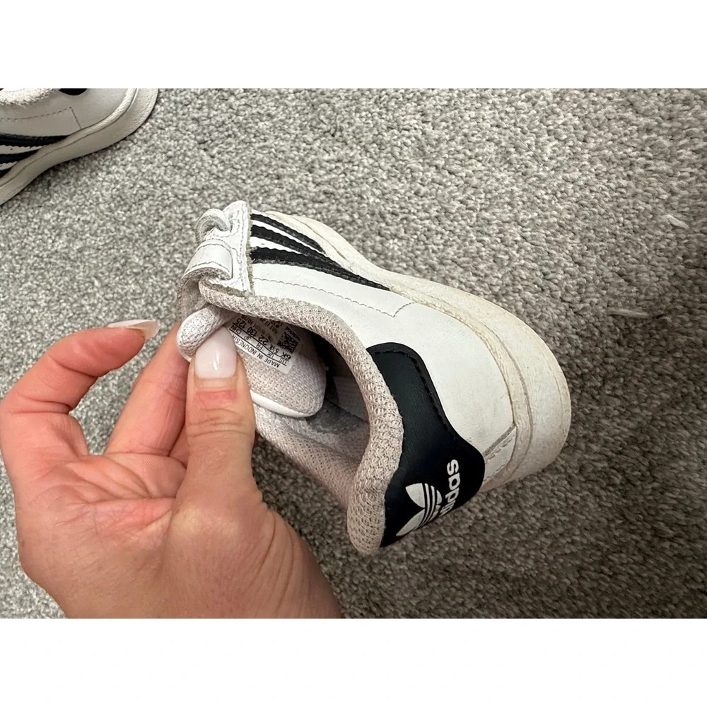 Adidas Originals Superstar Toddler Shoes White Black  Size 5.5K